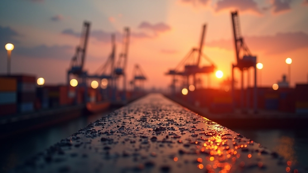 Zukunftsvision des modernen Hamburger Hafens mit grüner Technologie und nachhaltiger Infrastruktur